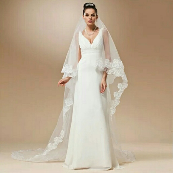3M Ivory Catherdal Wedding Veil Long With Combe On - Picture 3 of 5